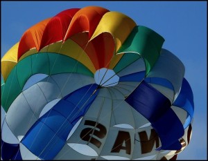 Colorful parachute